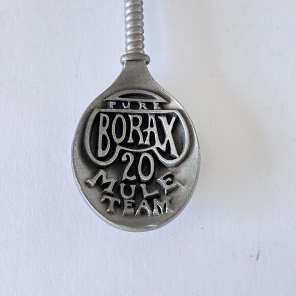 Franklin Mint Country Store Collectible Pewter Spoon Borax Advertising Vintage - Picture 3 of 4